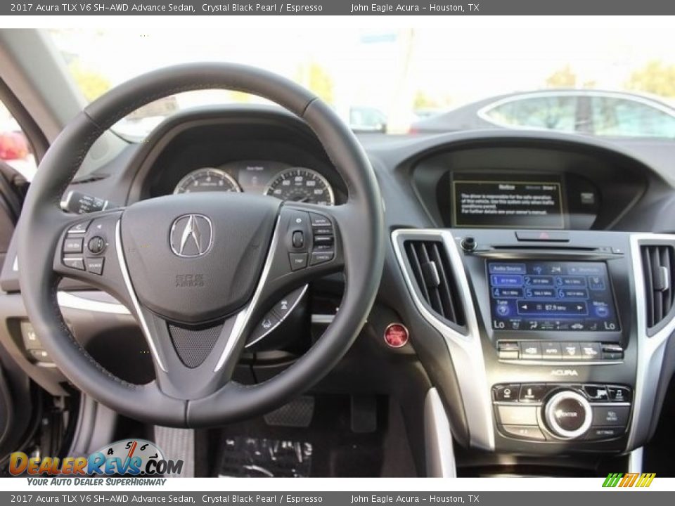 2017 Acura TLX V6 SH-AWD Advance Sedan Crystal Black Pearl / Espresso Photo #9