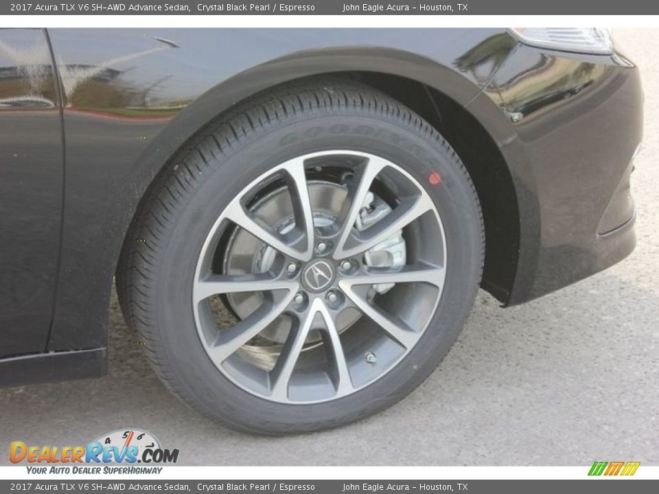 2017 Acura TLX V6 SH-AWD Advance Sedan Crystal Black Pearl / Espresso Photo #10