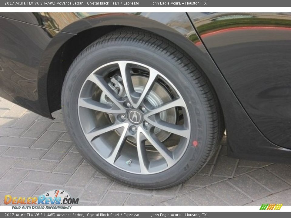 2017 Acura TLX V6 SH-AWD Advance Sedan Crystal Black Pearl / Espresso Photo #11