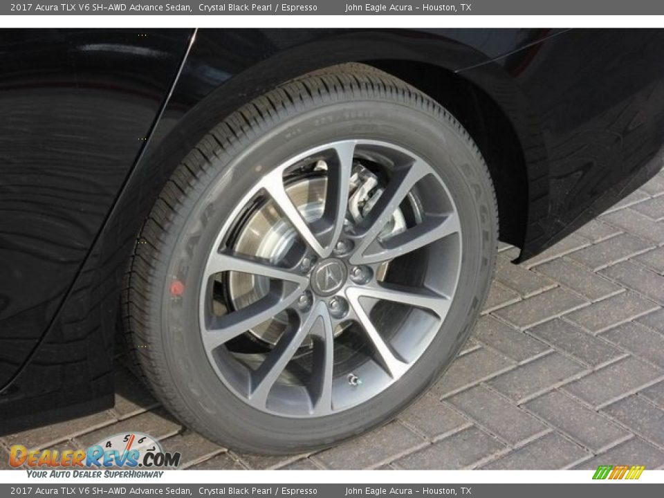 2017 Acura TLX V6 SH-AWD Advance Sedan Crystal Black Pearl / Espresso Photo #13