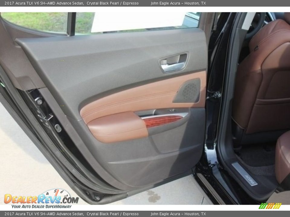 2017 Acura TLX V6 SH-AWD Advance Sedan Crystal Black Pearl / Espresso Photo #16
