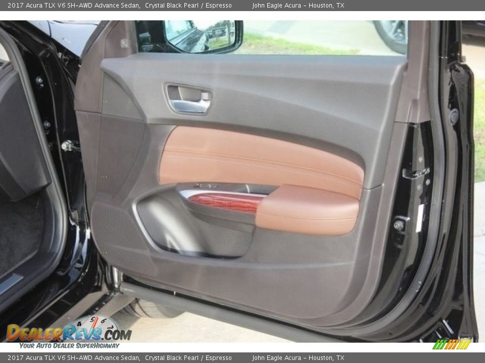 2017 Acura TLX V6 SH-AWD Advance Sedan Crystal Black Pearl / Espresso Photo #23
