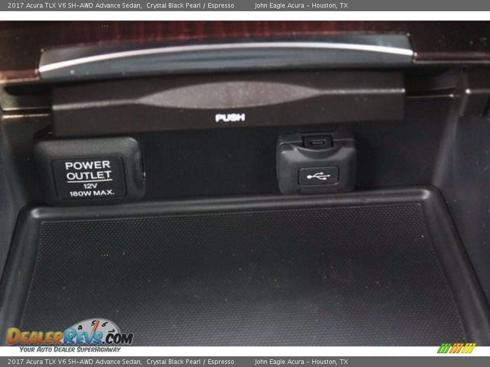 2017 Acura TLX V6 SH-AWD Advance Sedan Crystal Black Pearl / Espresso Photo #35