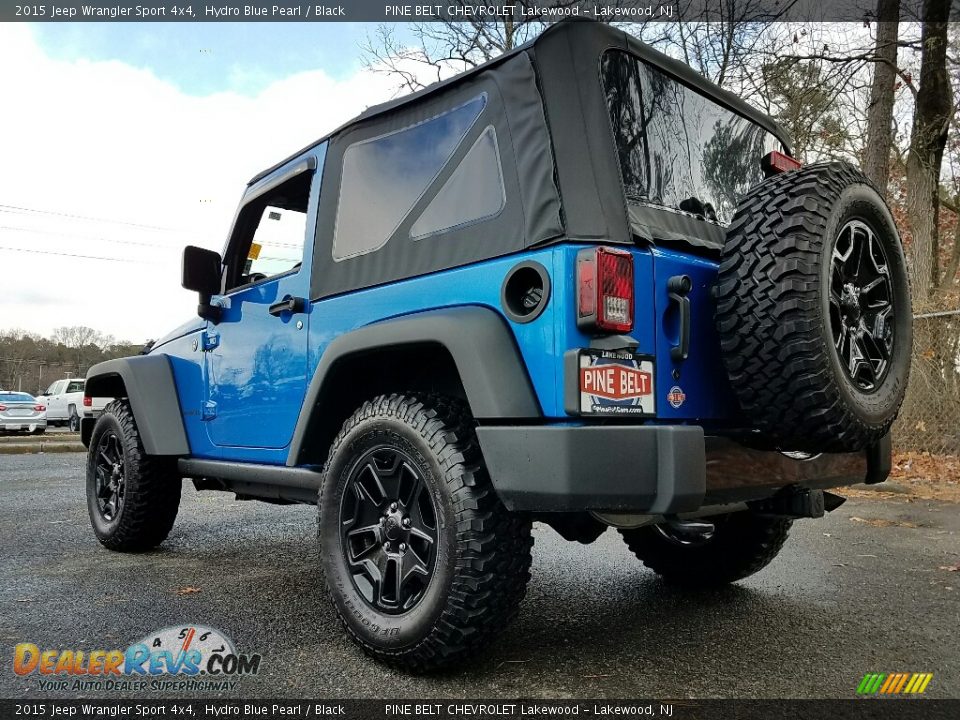 2015 Jeep Wrangler Sport 4x4 Hydro Blue Pearl / Black Photo #12