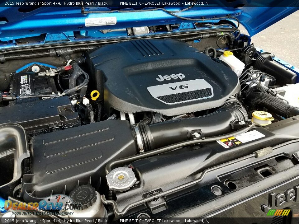 2015 Jeep Wrangler Sport 4x4 Hydro Blue Pearl / Black Photo #25