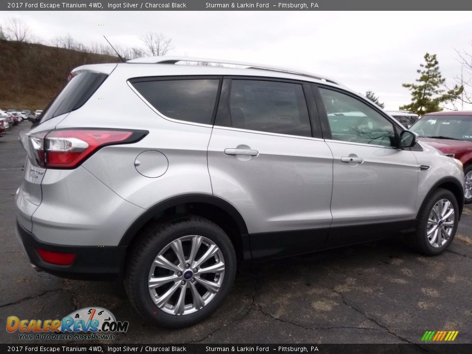 2017 Ford Escape Titanium 4WD Ingot Silver / Charcoal Black Photo #2