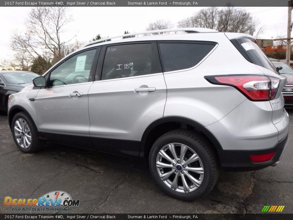 2017 Ford Escape Titanium 4WD Ingot Silver / Charcoal Black Photo #4