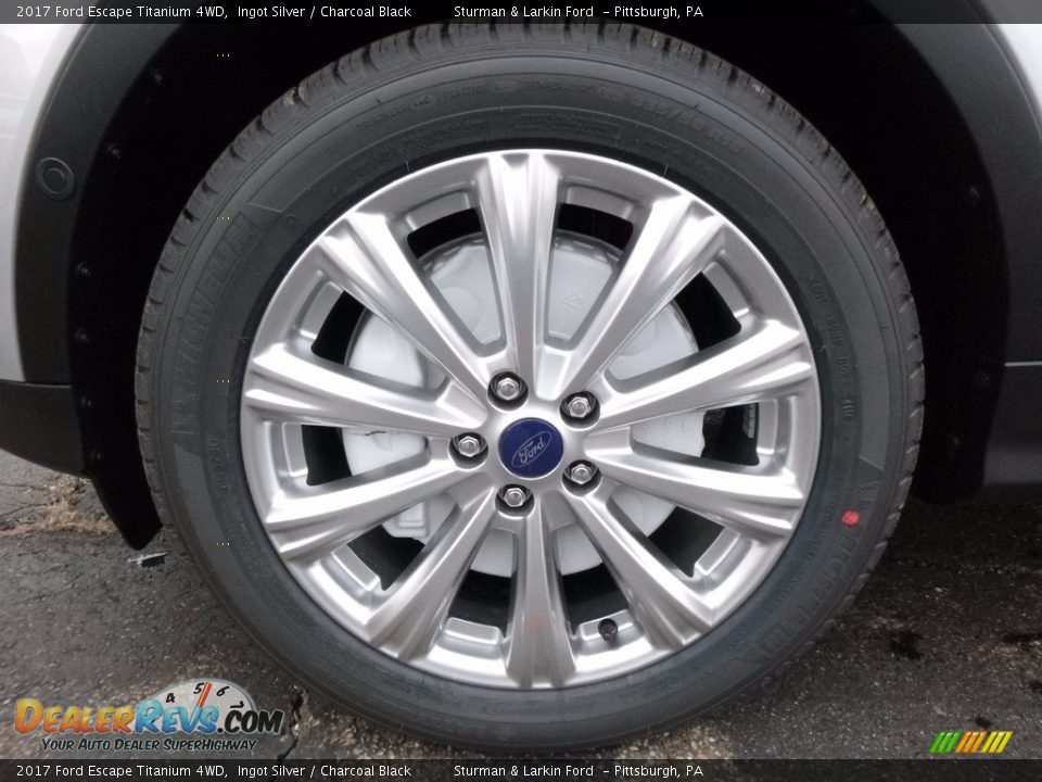 2017 Ford Escape Titanium 4WD Ingot Silver / Charcoal Black Photo #6