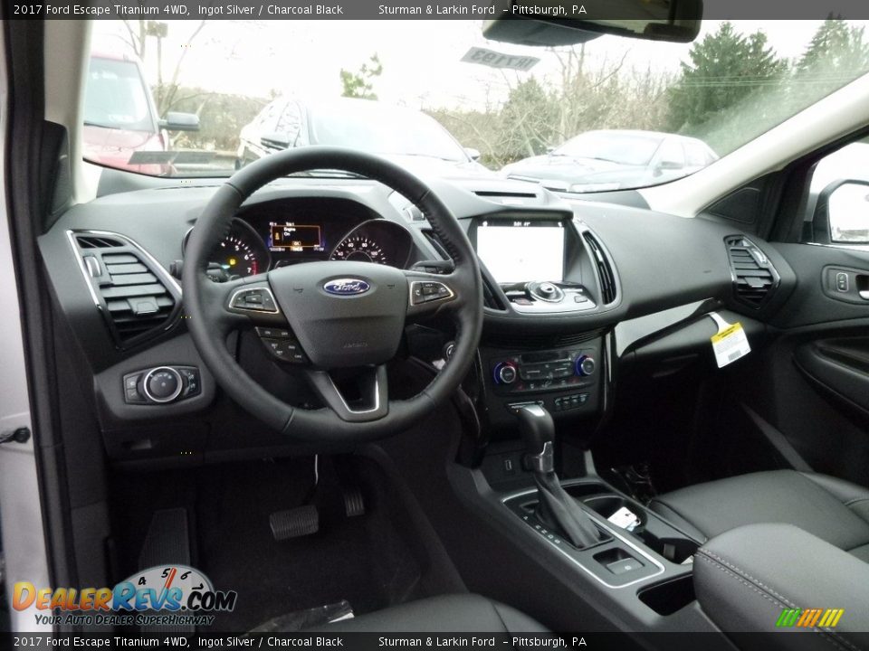 Charcoal Black Interior - 2017 Ford Escape Titanium 4WD Photo #9