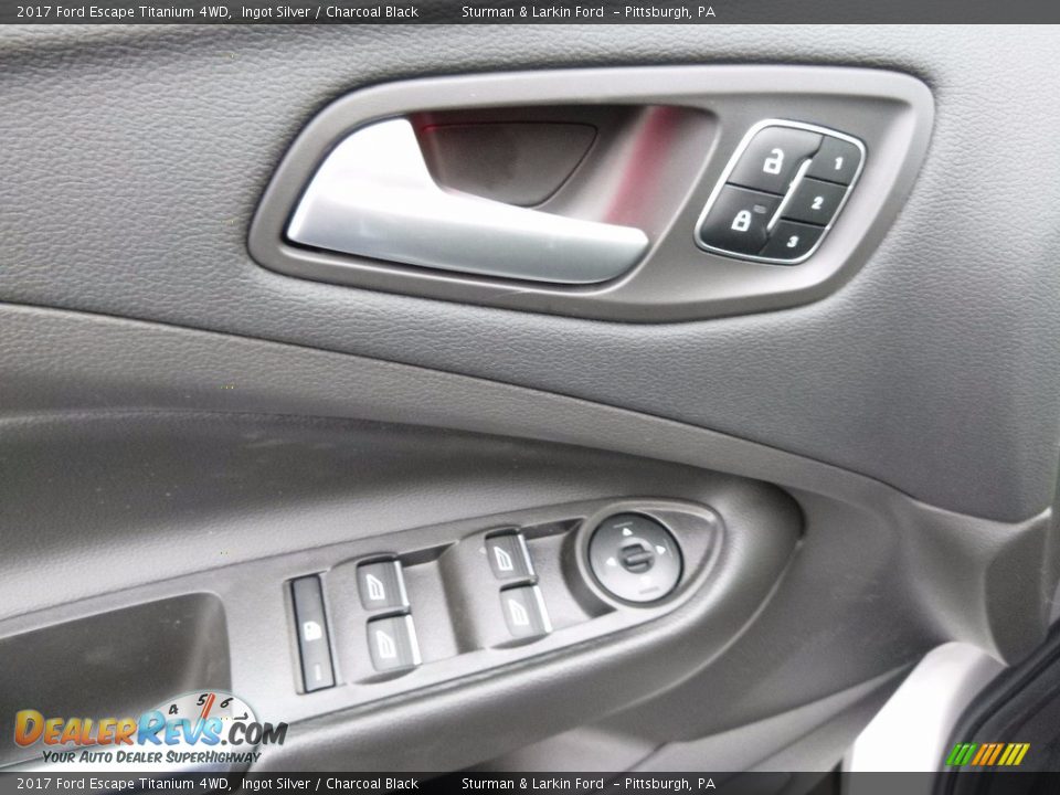 2017 Ford Escape Titanium 4WD Ingot Silver / Charcoal Black Photo #10