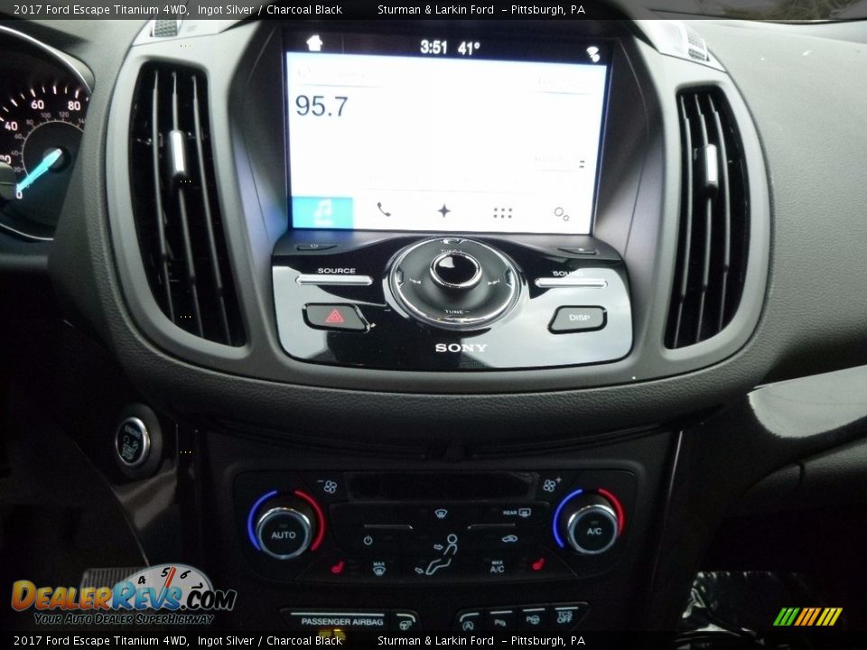 2017 Ford Escape Titanium 4WD Ingot Silver / Charcoal Black Photo #15