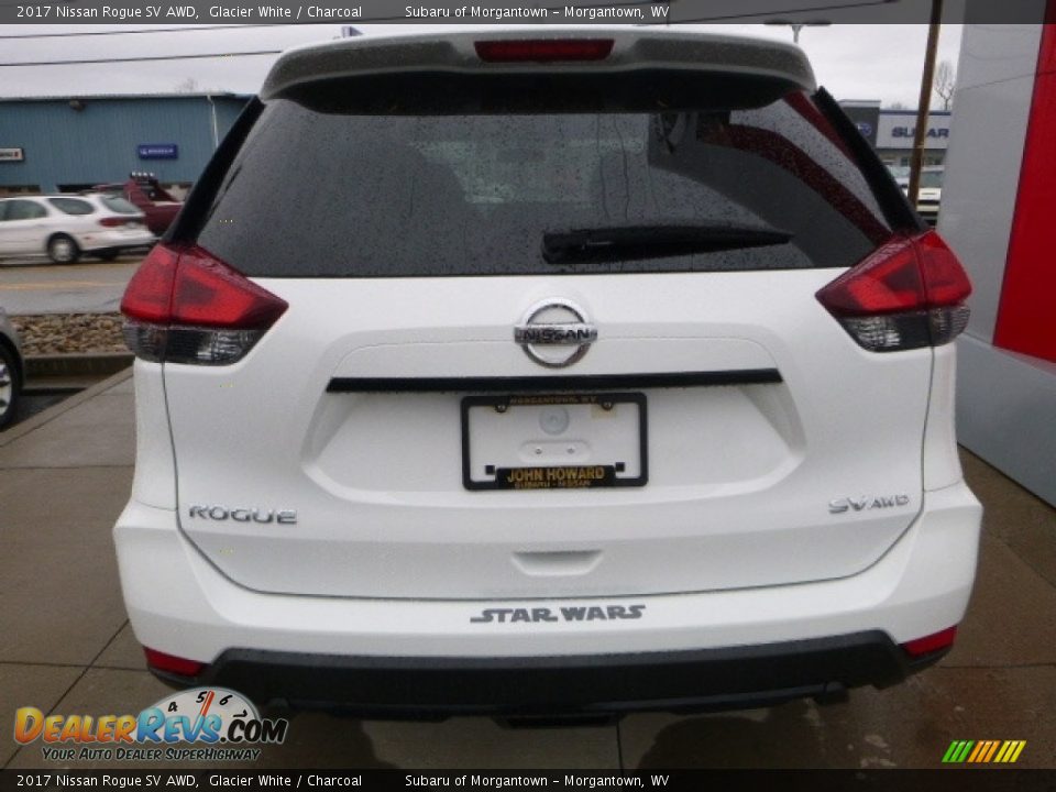 2017 Nissan Rogue SV AWD Glacier White / Charcoal Photo #6