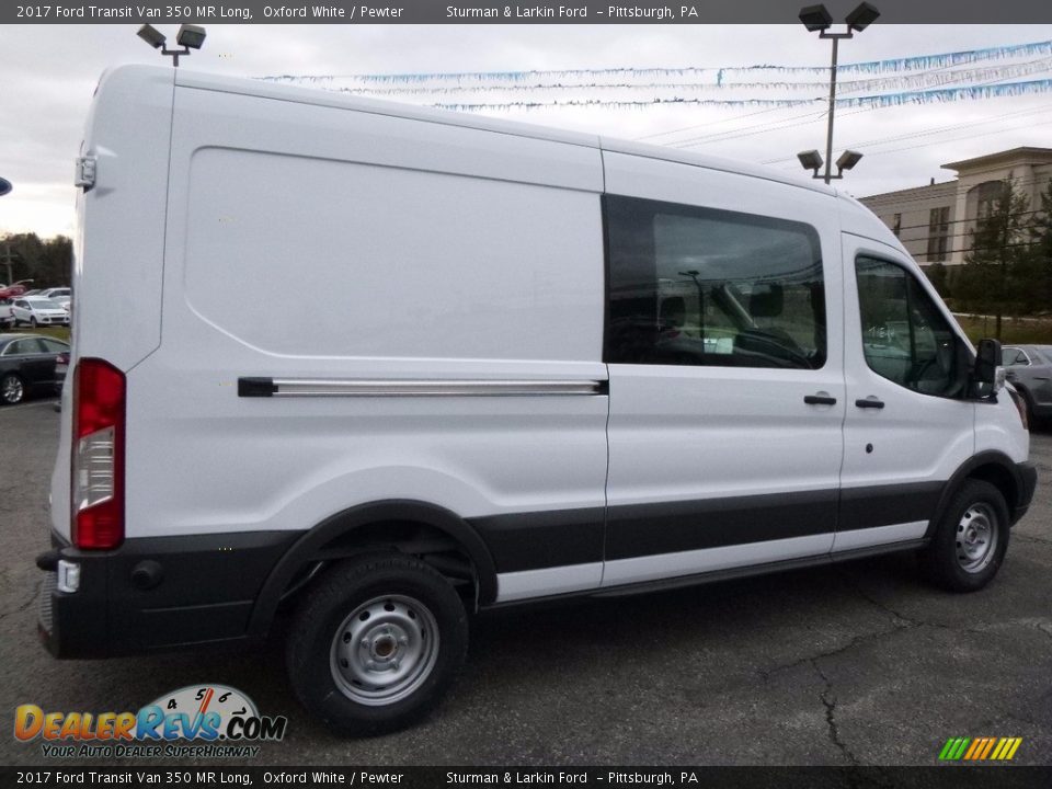 2017 Ford Transit Van 350 MR Long Oxford White / Pewter Photo #4