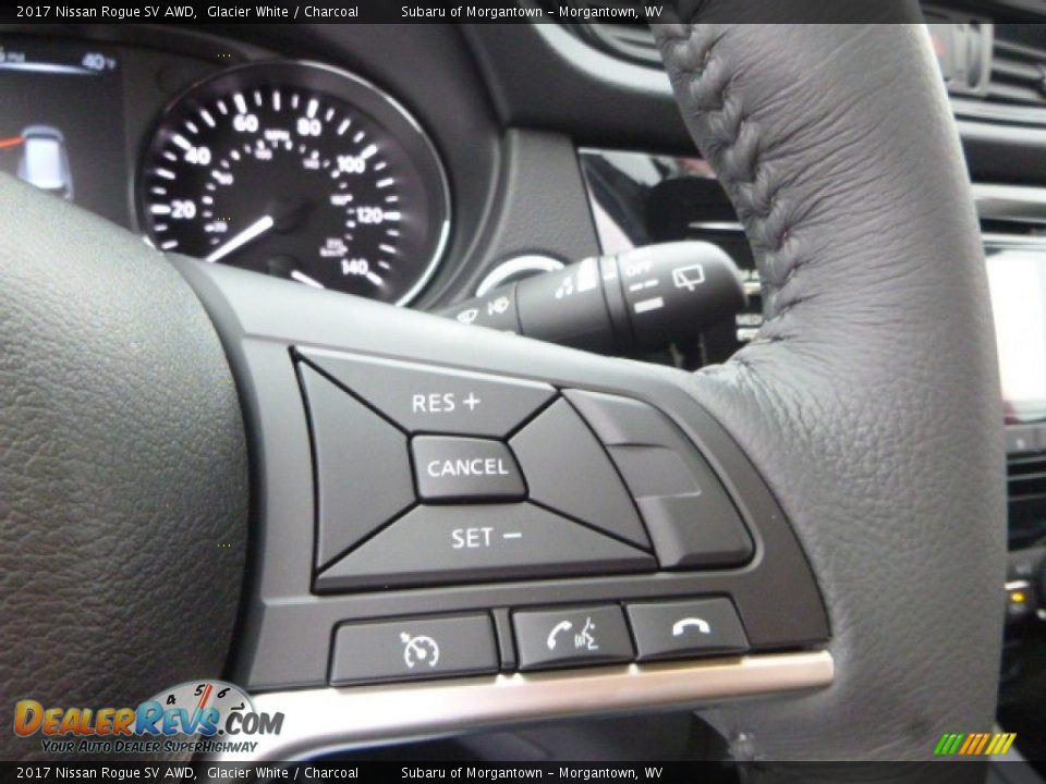 2017 Nissan Rogue SV AWD Glacier White / Charcoal Photo #19