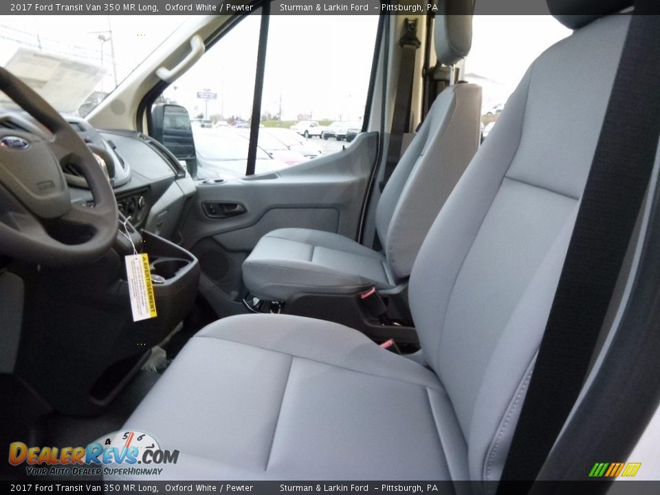 2017 Ford Transit Van 350 MR Long Oxford White / Pewter Photo #10