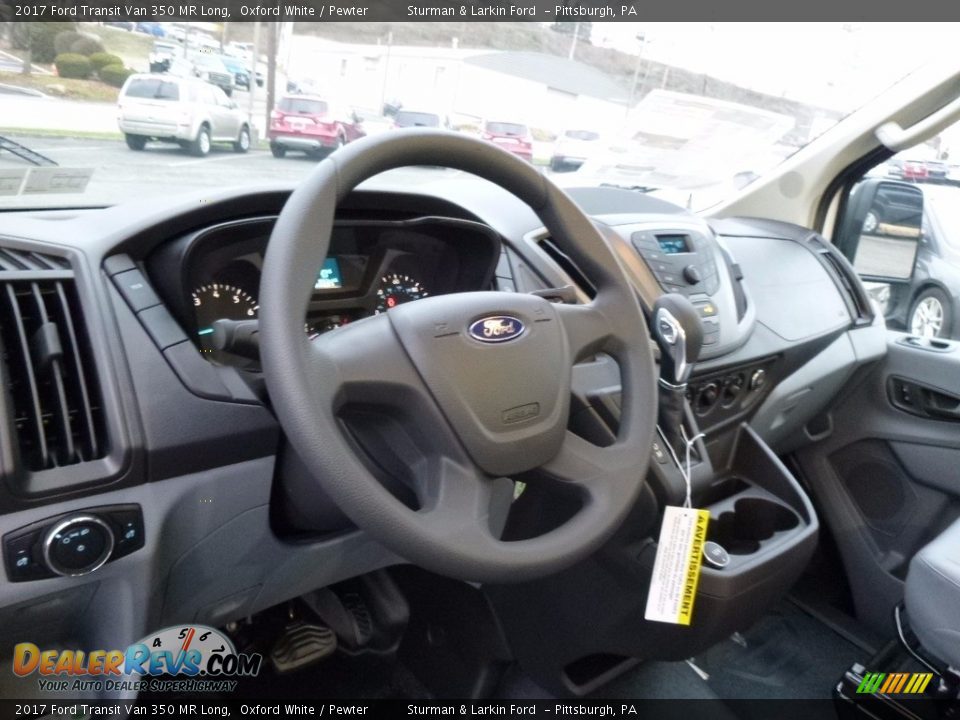 2017 Ford Transit Van 350 MR Long Oxford White / Pewter Photo #11