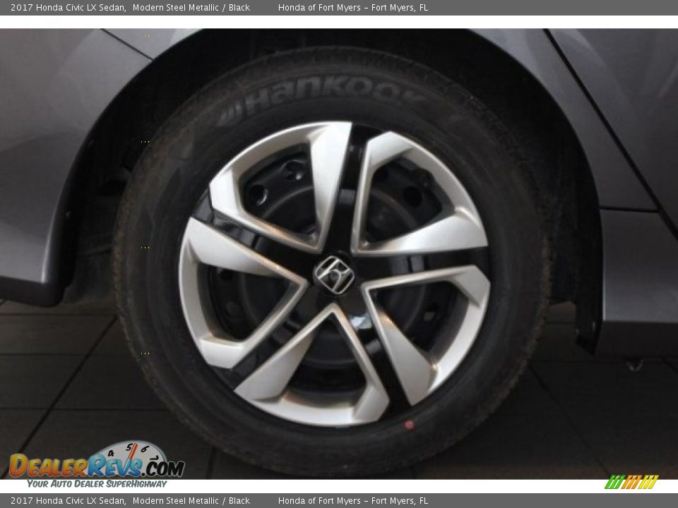 2017 Honda Civic LX Sedan Modern Steel Metallic / Black Photo #2
