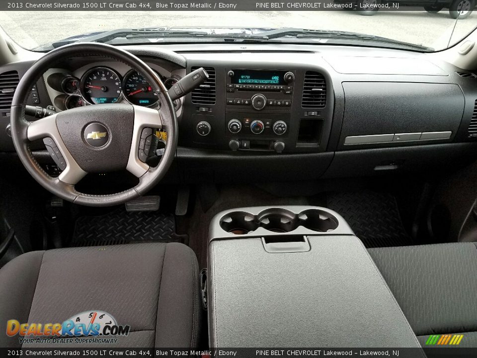 2013 Chevrolet Silverado 1500 LT Crew Cab 4x4 Blue Topaz Metallic / Ebony Photo #14
