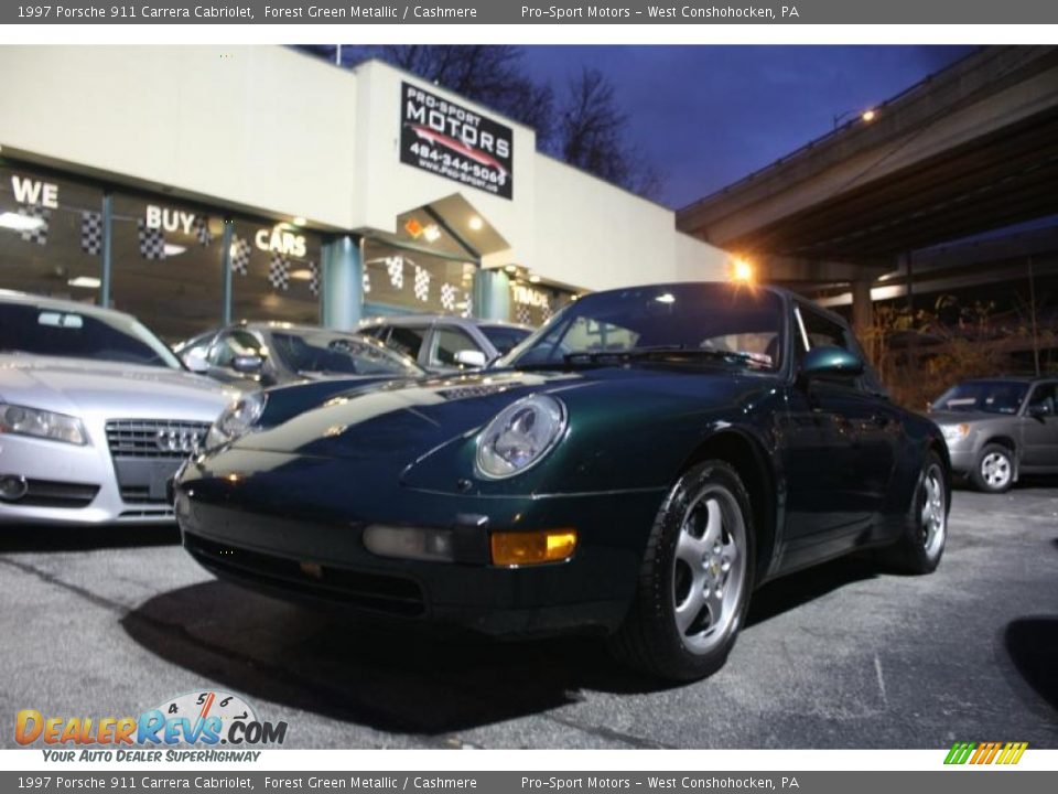 1997 Porsche 911 Carrera Cabriolet Forest Green Metallic / Cashmere Photo #1