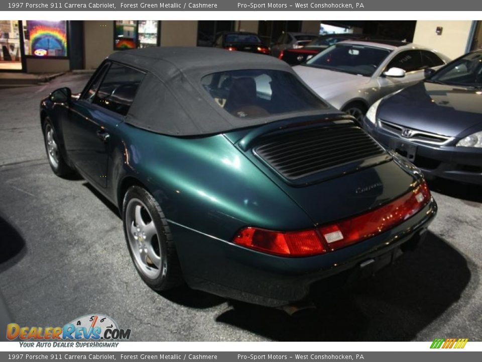 1997 Porsche 911 Carrera Cabriolet Forest Green Metallic / Cashmere Photo #10