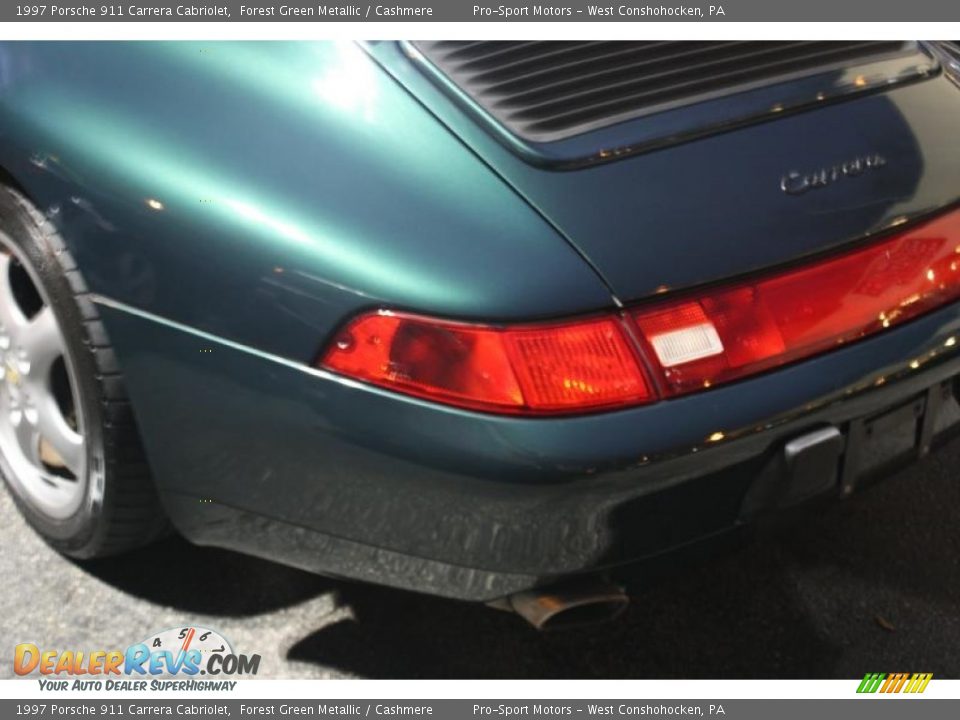 1997 Porsche 911 Carrera Cabriolet Forest Green Metallic / Cashmere Photo #11