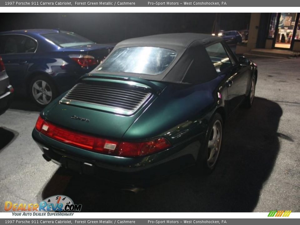 1997 Porsche 911 Carrera Cabriolet Forest Green Metallic / Cashmere Photo #12