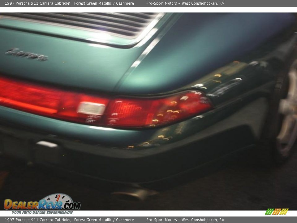 1997 Porsche 911 Carrera Cabriolet Forest Green Metallic / Cashmere Photo #13