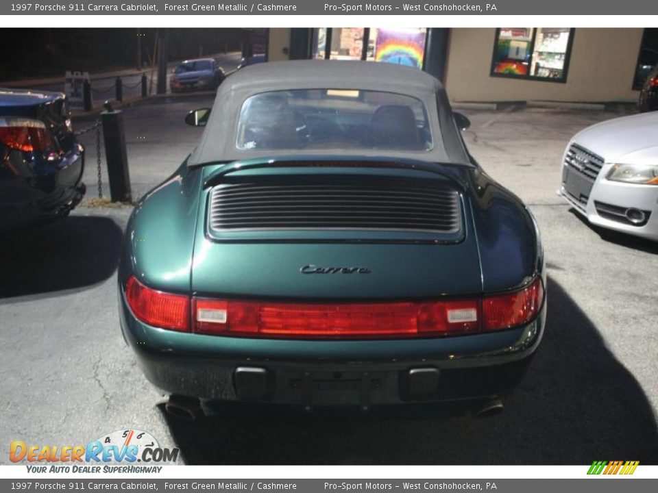 1997 Porsche 911 Carrera Cabriolet Forest Green Metallic / Cashmere Photo #14