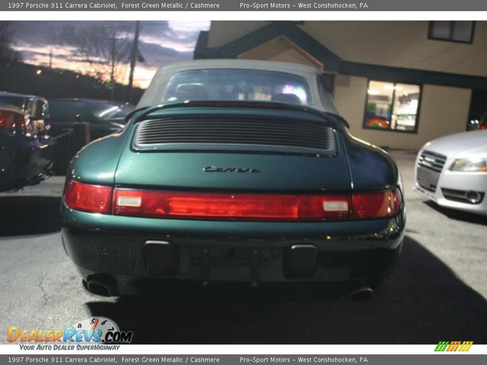 1997 Porsche 911 Carrera Cabriolet Forest Green Metallic / Cashmere Photo #15