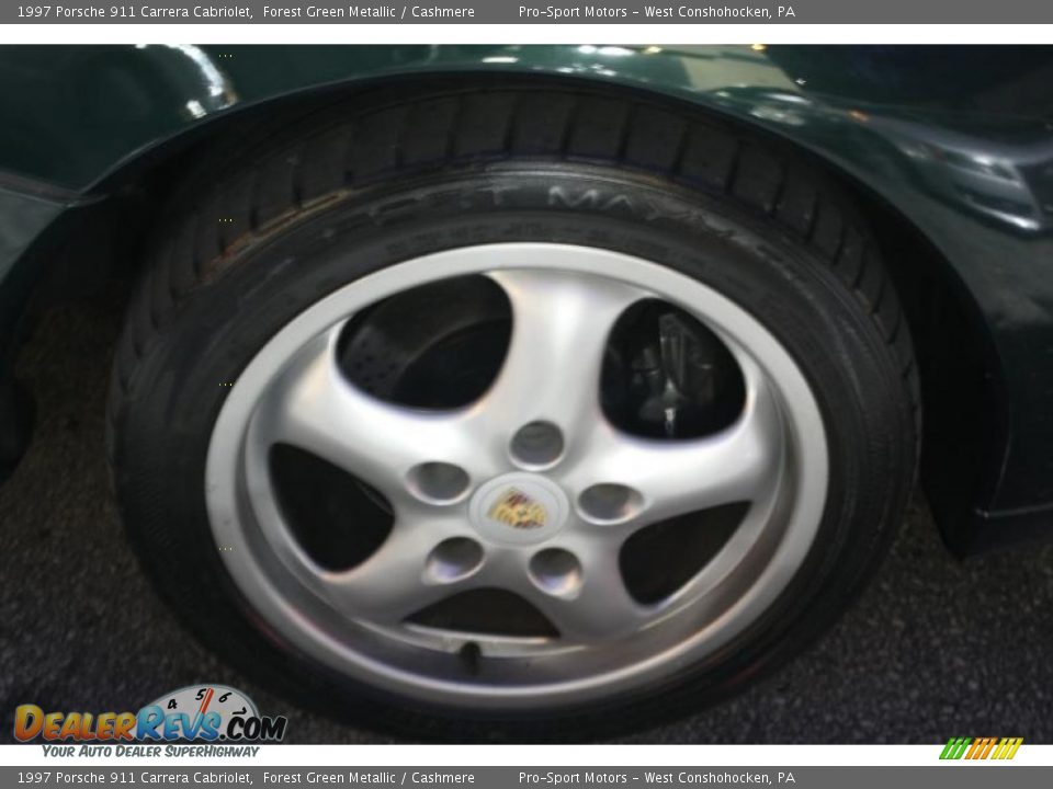 1997 Porsche 911 Carrera Cabriolet Forest Green Metallic / Cashmere Photo #16