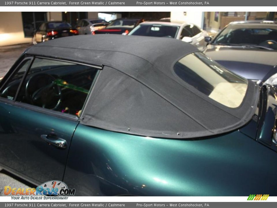 1997 Porsche 911 Carrera Cabriolet Forest Green Metallic / Cashmere Photo #24
