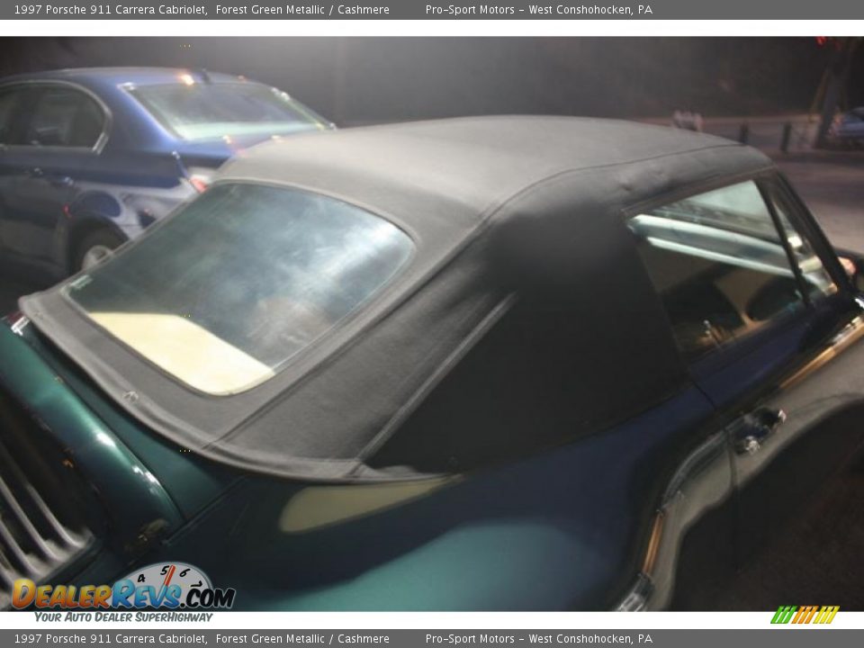 1997 Porsche 911 Carrera Cabriolet Forest Green Metallic / Cashmere Photo #25