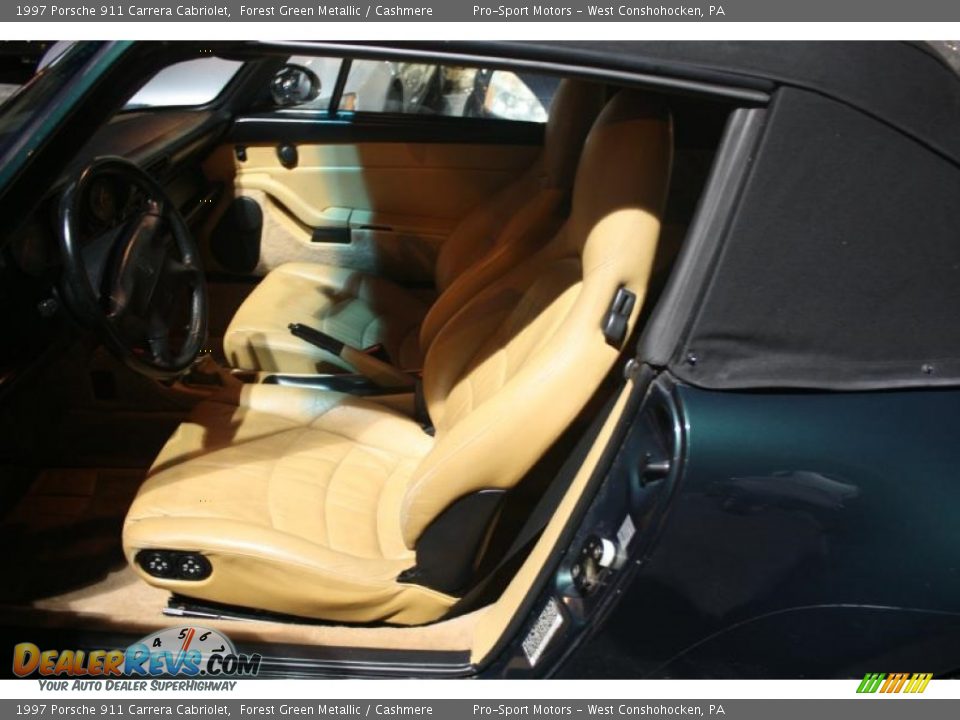 1997 Porsche 911 Carrera Cabriolet Forest Green Metallic / Cashmere Photo #35
