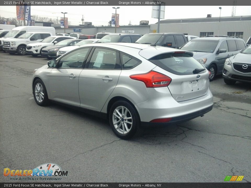 2015 Ford Focus SE Hatchback Ingot Silver Metallic / Charcoal Black Photo #6