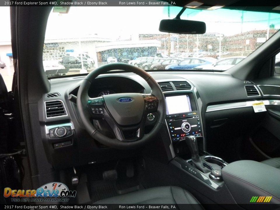2017 Ford Explorer Sport 4WD Shadow Black / Ebony Black Photo #13