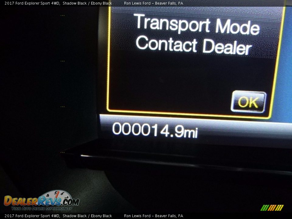 2017 Ford Explorer Sport 4WD Shadow Black / Ebony Black Photo #20