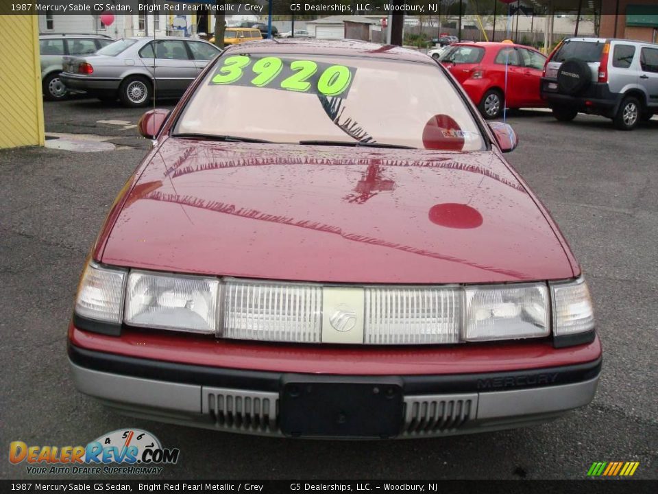 1987 Mercury Sable GS Sedan Bright Red Pearl Metallic / Grey Photo #2