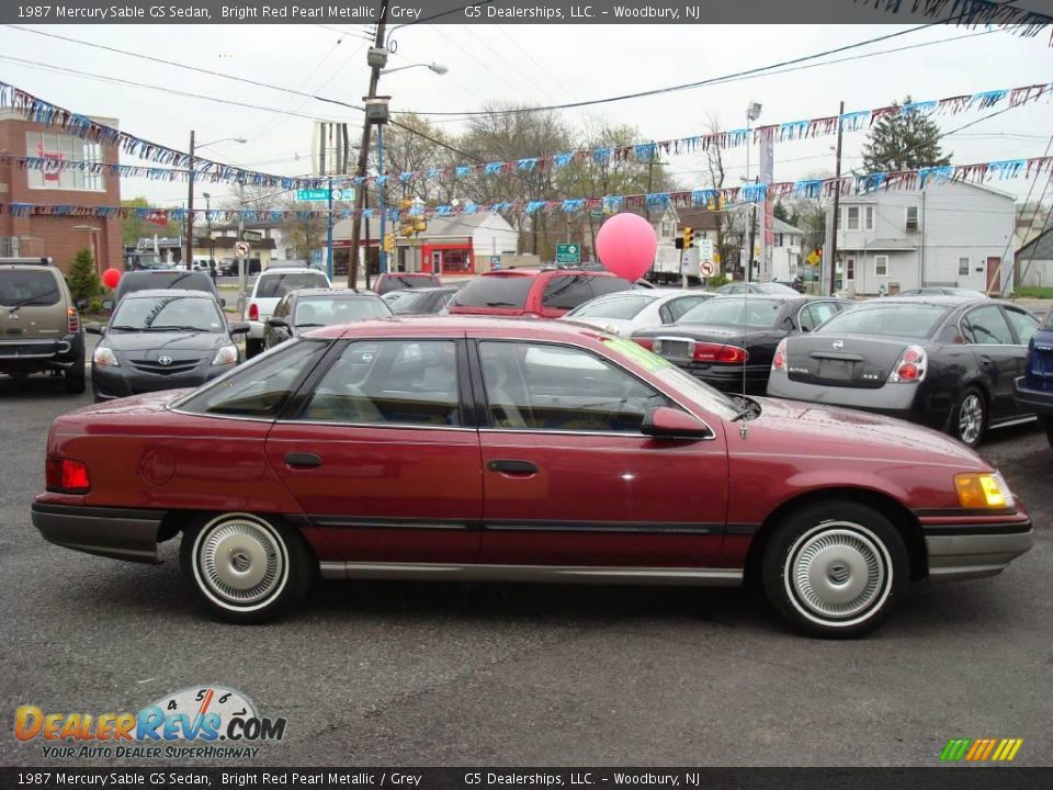 1987 Mercury Sable GS Sedan Bright Red Pearl Metallic / Grey Photo #4