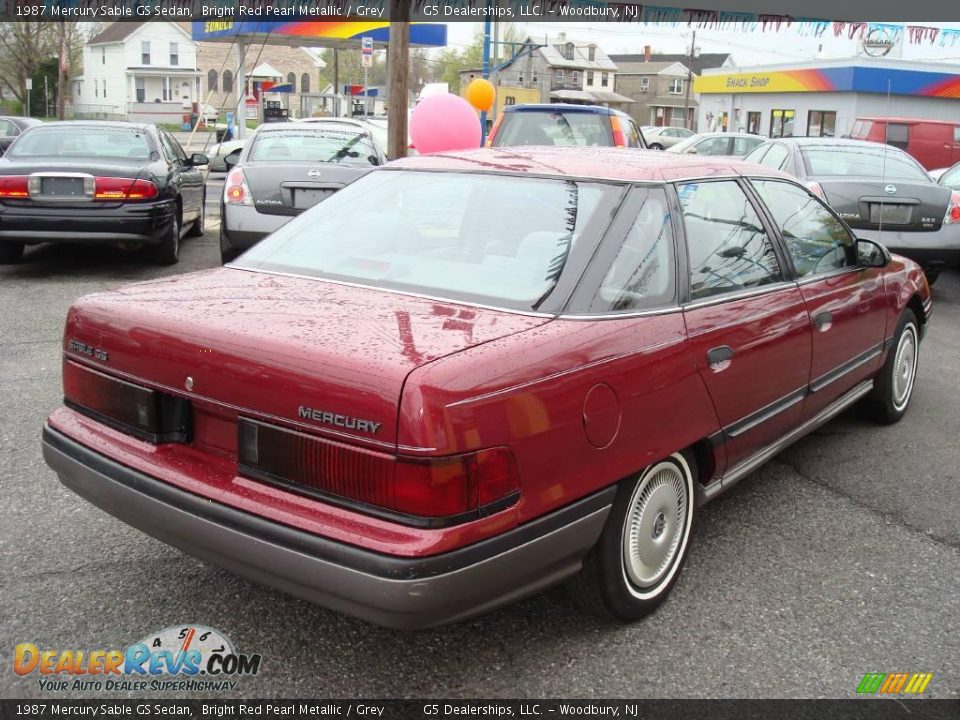 1987 Mercury Sable GS Sedan Bright Red Pearl Metallic / Grey Photo #5