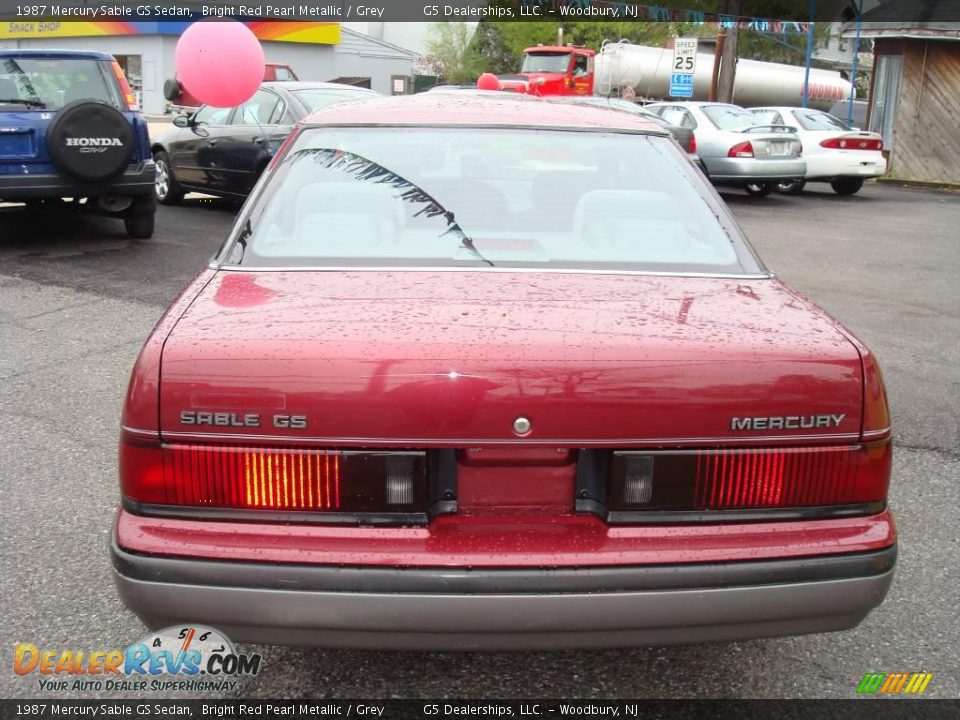 1987 Mercury Sable GS Sedan Bright Red Pearl Metallic / Grey Photo #6