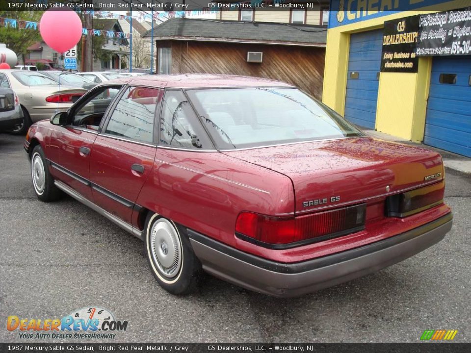 1987 Mercury Sable GS Sedan Bright Red Pearl Metallic / Grey Photo #7