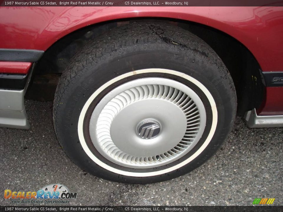 1987 Mercury Sable GS Sedan Bright Red Pearl Metallic / Grey Photo #17