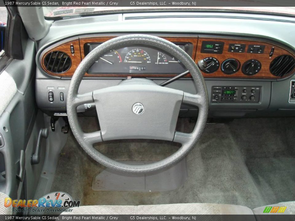 1987 Mercury Sable GS Sedan Bright Red Pearl Metallic / Grey Photo #20