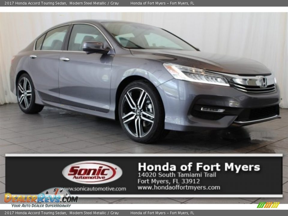 2017 Honda Accord Touring Sedan Modern Steel Metallic / Gray Photo #1
