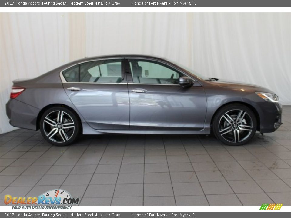 2017 Honda Accord Touring Sedan Modern Steel Metallic / Gray Photo #3