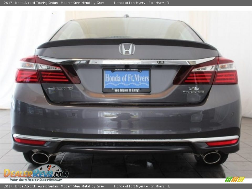 2017 Honda Accord Touring Sedan Modern Steel Metallic / Gray Photo #6