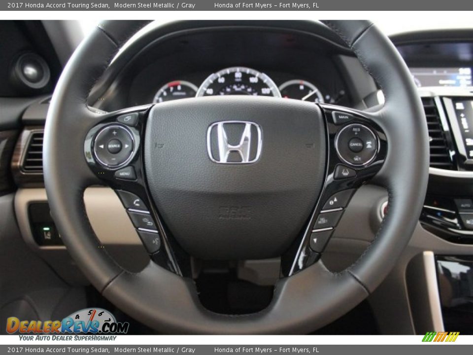 2017 Honda Accord Touring Sedan Modern Steel Metallic / Gray Photo #13