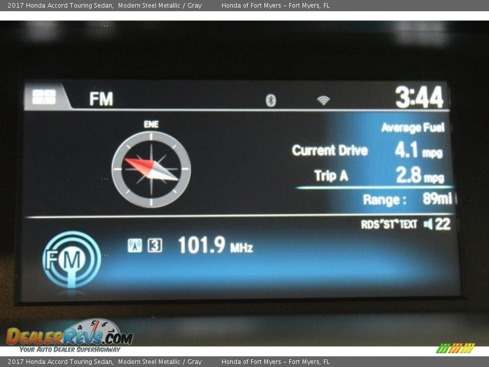2017 Honda Accord Touring Sedan Modern Steel Metallic / Gray Photo #19