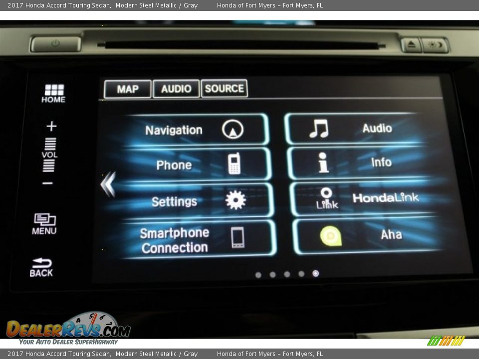 2017 Honda Accord Touring Sedan Modern Steel Metallic / Gray Photo #21