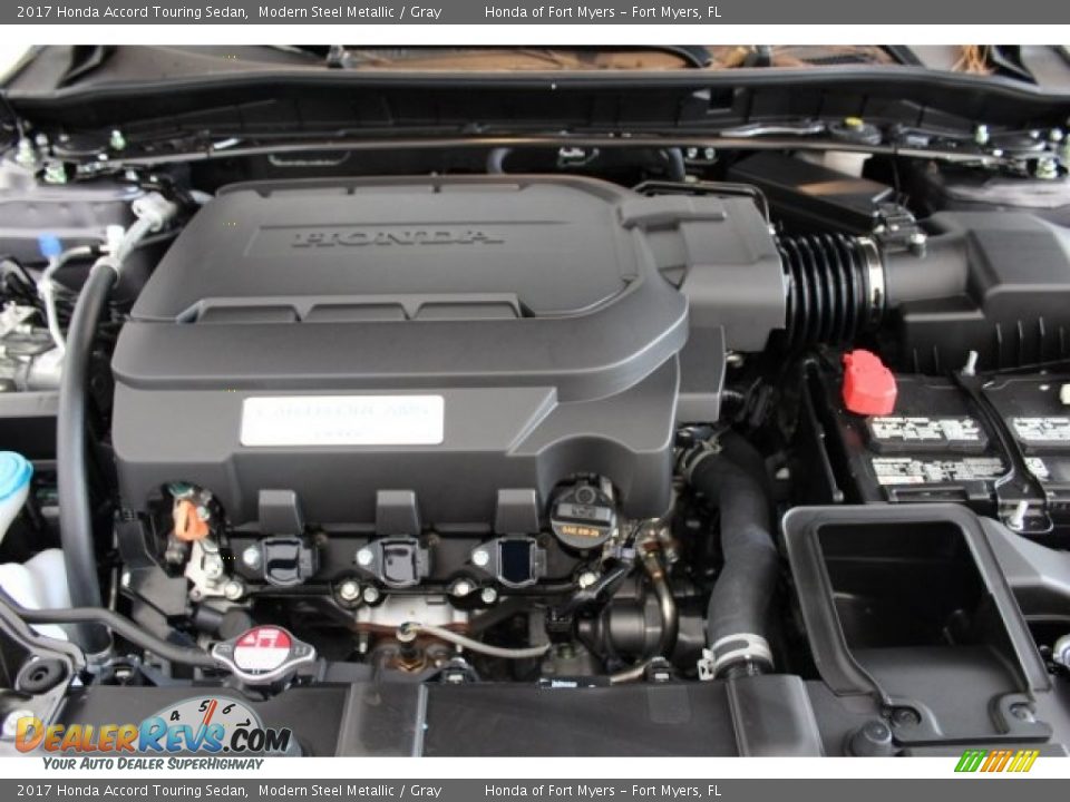 2017 Honda Accord Touring Sedan Modern Steel Metallic / Gray Photo #35